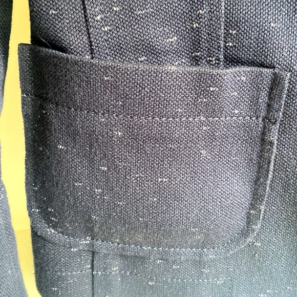 Pink Tartan Navy Blue Blazer with silver accents - Picture 6 of 11